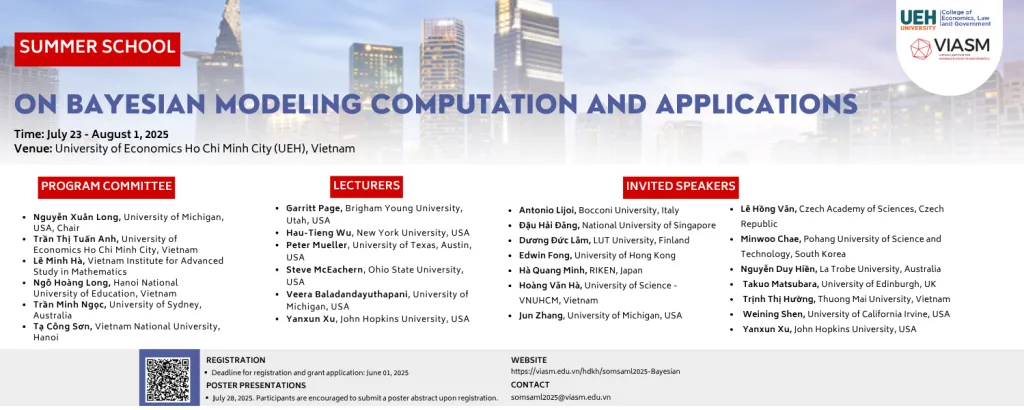Summer school on Bayesian modeling, computation and applications