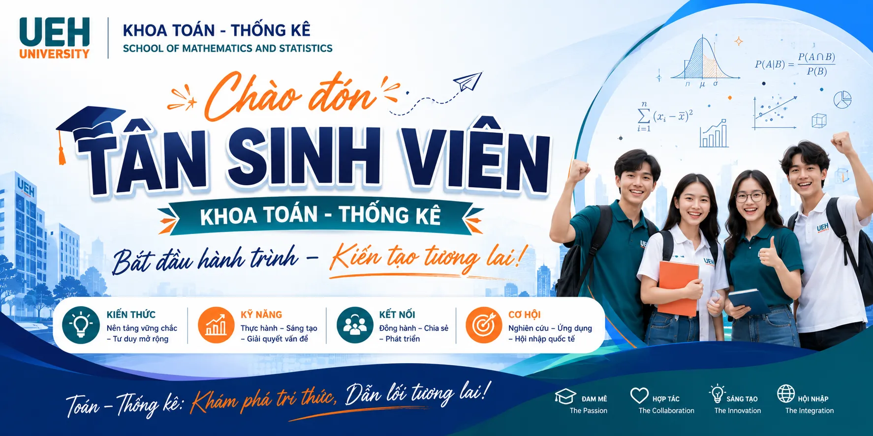 Thư mời tham dự Lễ Chào đón Tân sinh viên K51 Khoa Toán - Thống kê