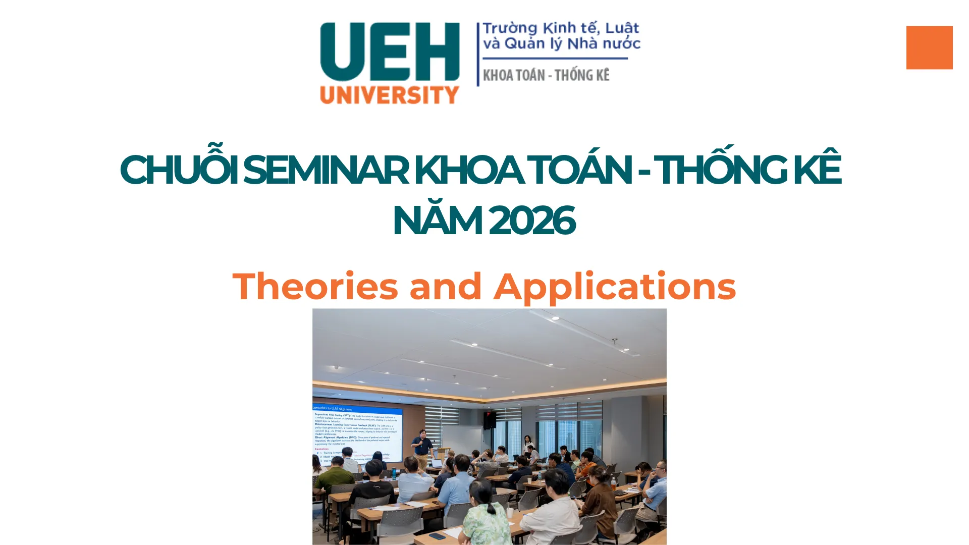 Thông báo mời tham dự chuỗi seminar khoa TTK kỳ tháng 04/2026