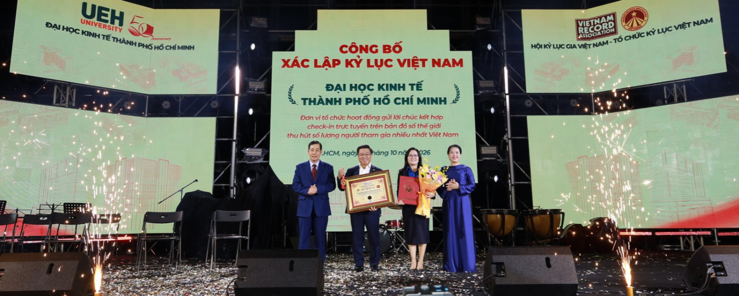 [UEH 50 NĂM] Chiến dịch “Lan tỏa niềm tự hào 50 năm UEH” xác lập Kỷ lục Việt Nam: 30.355 lời chúc từ 93 quốc gia và vùng lãnh thổ hội tụ trên bản đồ số thế giới