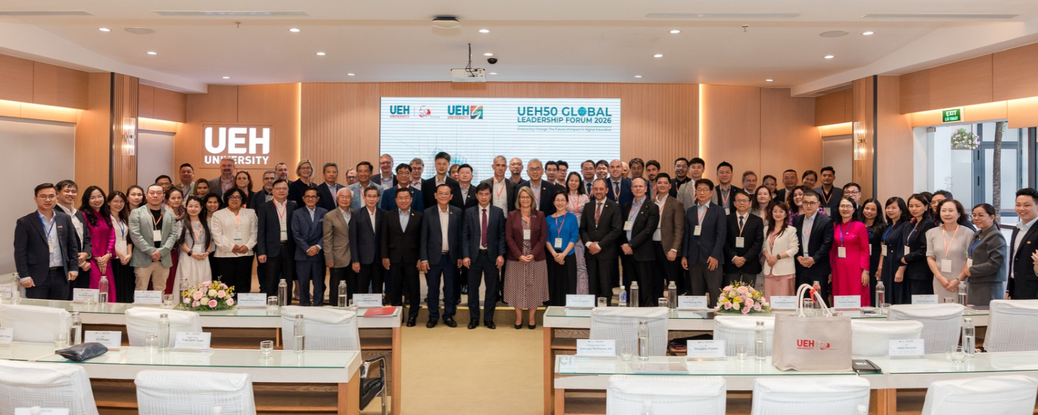 [UEH 50 năm] UEH50 Global Leadership Forum 2026: Kết nối lãnh đạo đại học toàn cầu, kiến tạo tương lai giáo dục đại học bền vững