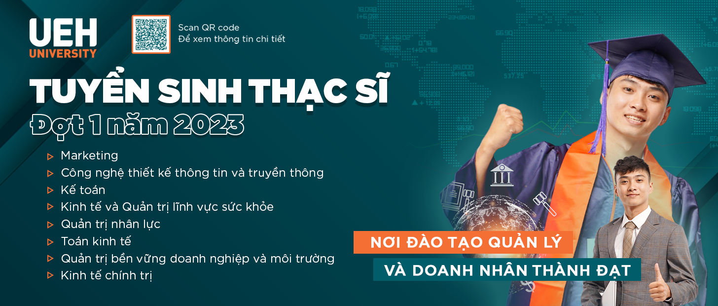 Khoa Toán - Thống kê tuyển sinh chương trình đào tạo thạc sĩ Toán kinh tế  trong đợt tuyển sinh Thạc sĩ của UEH -  đợt 1 năm 2023