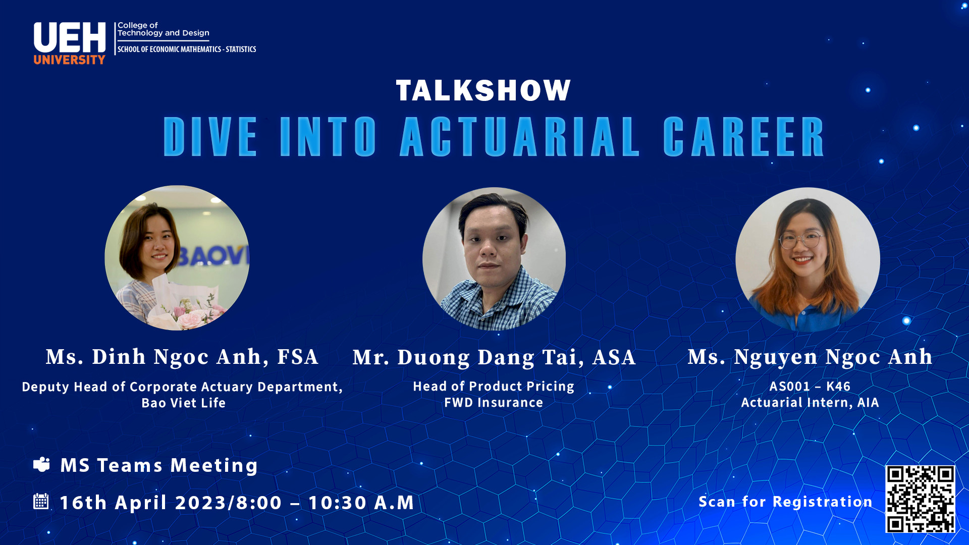 THÔNG TIN VỀ TALKSHOW “DIVE INTO ACTUARIAL CAREER”